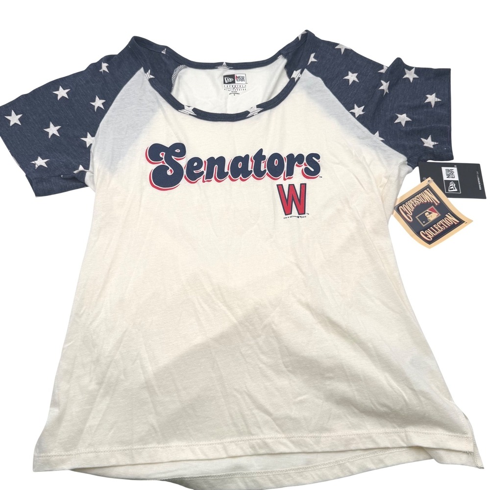 New Era Washington Senators Cooperstown Collection Raglan T-Shirt Women's M NWT